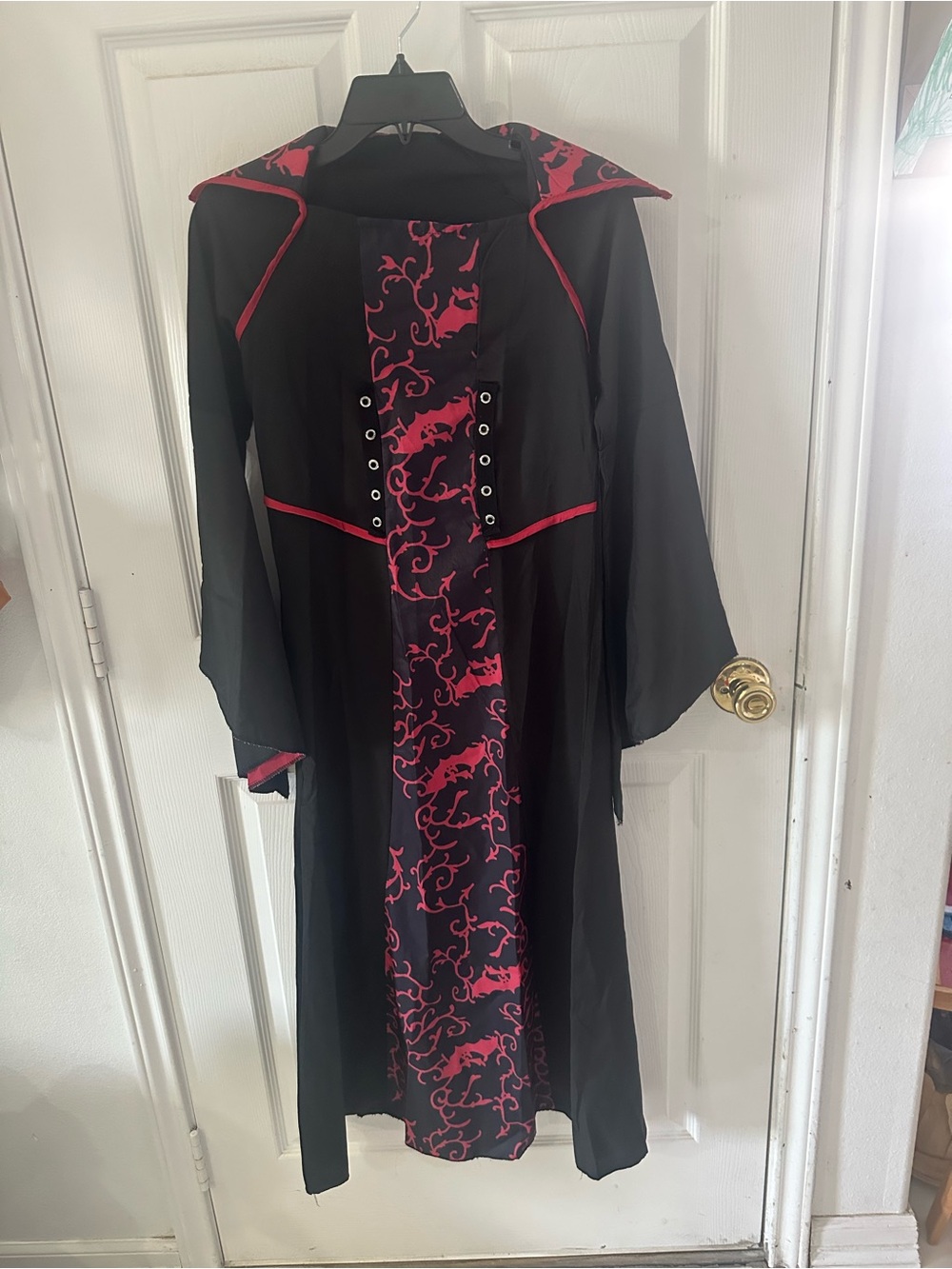 Black and red Gothic-Inspired kids Dress